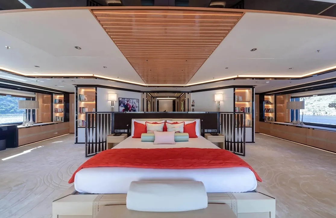 Best Charter Yacht Italy 2025: 88M PROJECT X master stateroom