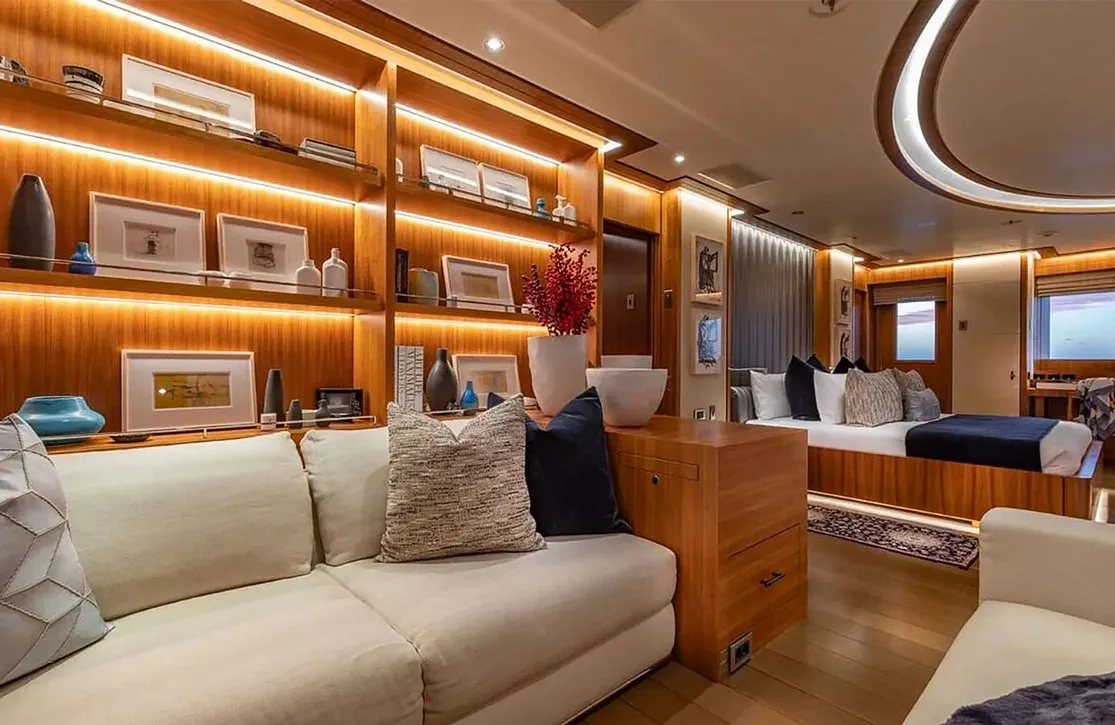 Best Charter Yacht Caribbean 2025: 85M MAN OF STEEL master stateroom