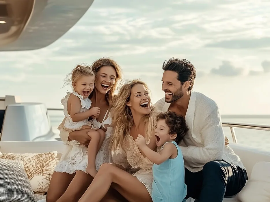 luxury yacht charter planning family vacation