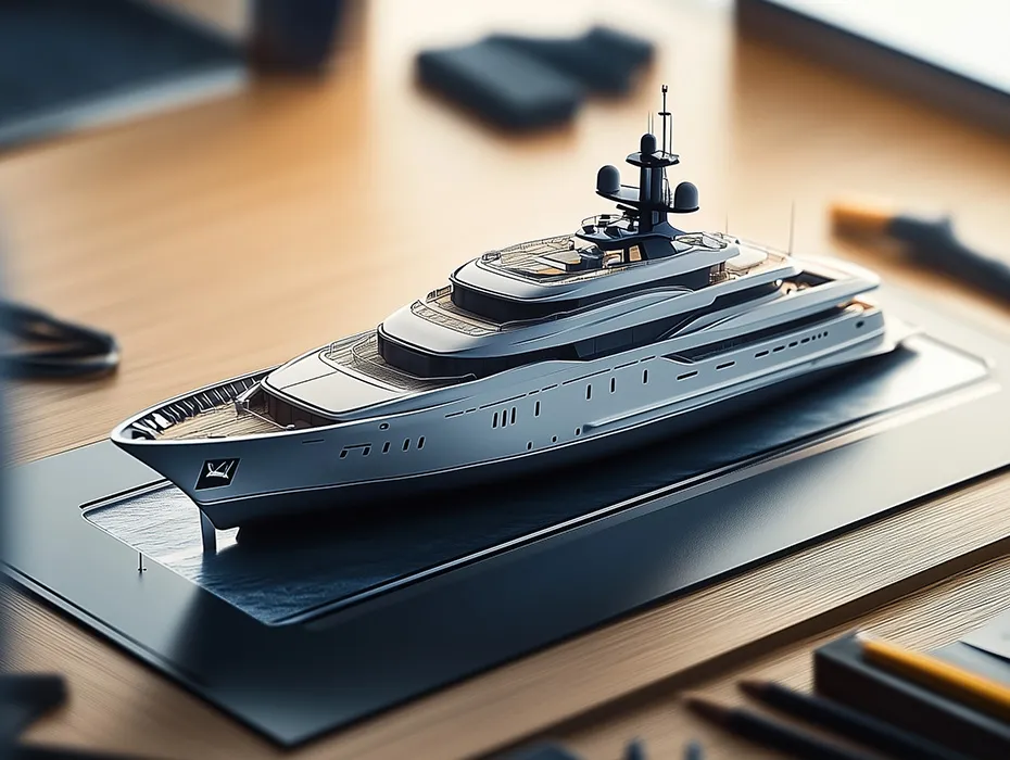 megayacht model for custom yacht construction and build