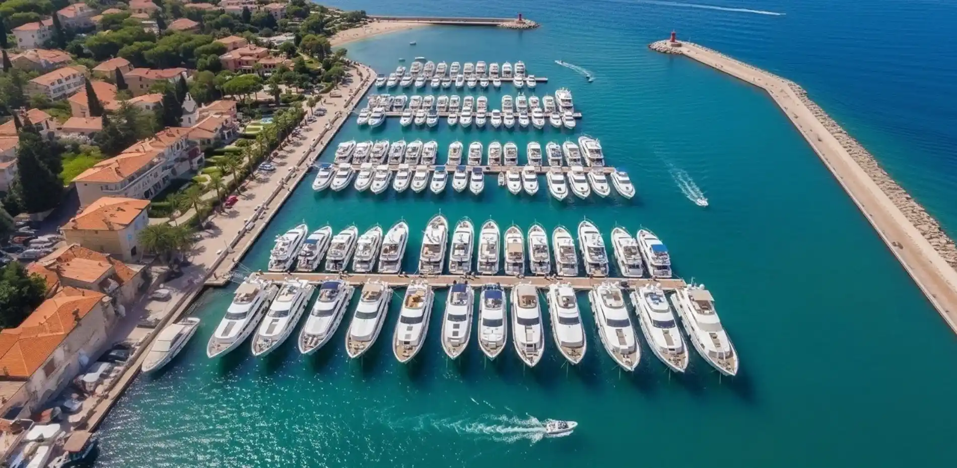 110 ft yachts for sale in Miami with more 110 ft yachts for charter in the background. Photos, plans, price and specifications