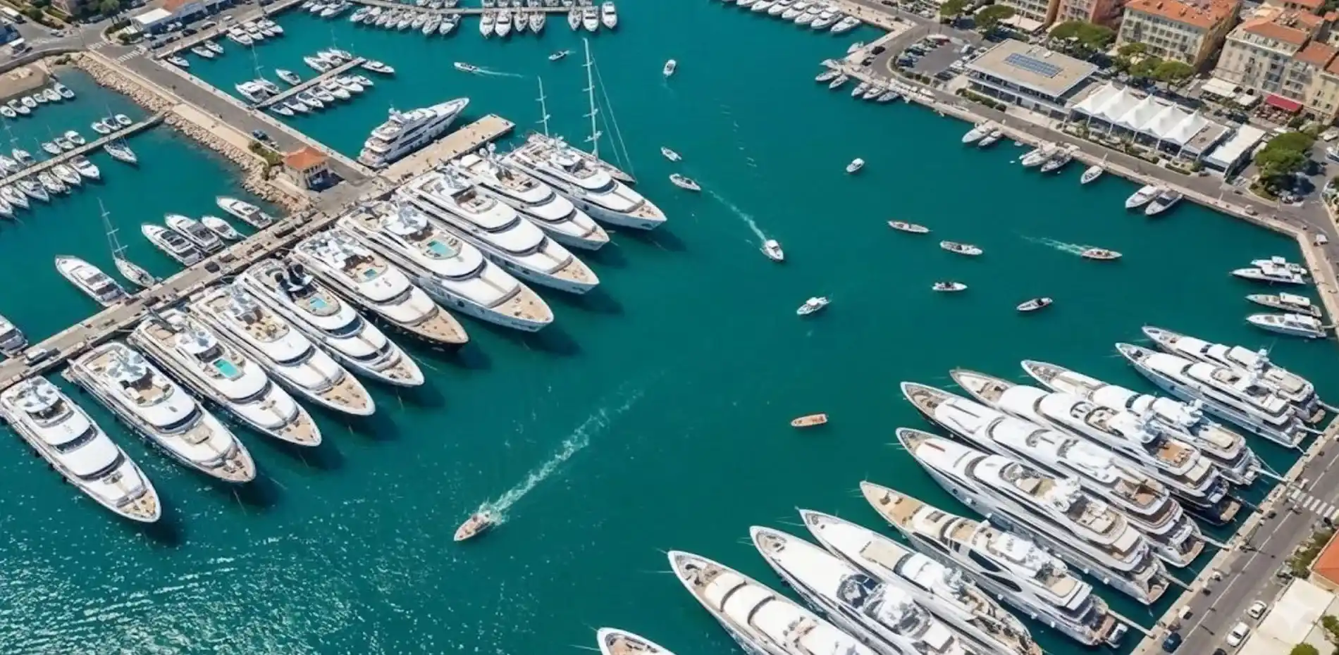 170 ft yachts for sale in Miami with more 170 ft yachts for charter in the background. Photos, plans, price and specifications