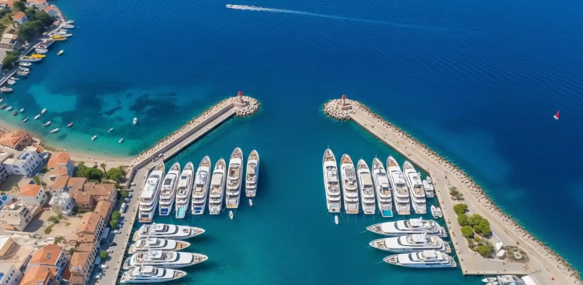 220 ft yachts for sale in Miami with more 220 ft yachts for charter in the background. Photos, plans, price and specifications