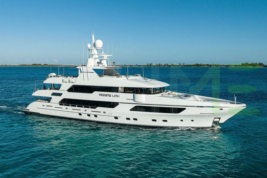White Missing Link yacht for sale and price, showing the details and features of the interior and exterior available for purchase from LIME Yachts and Brokerage located in Fort Lauderdale Florida.