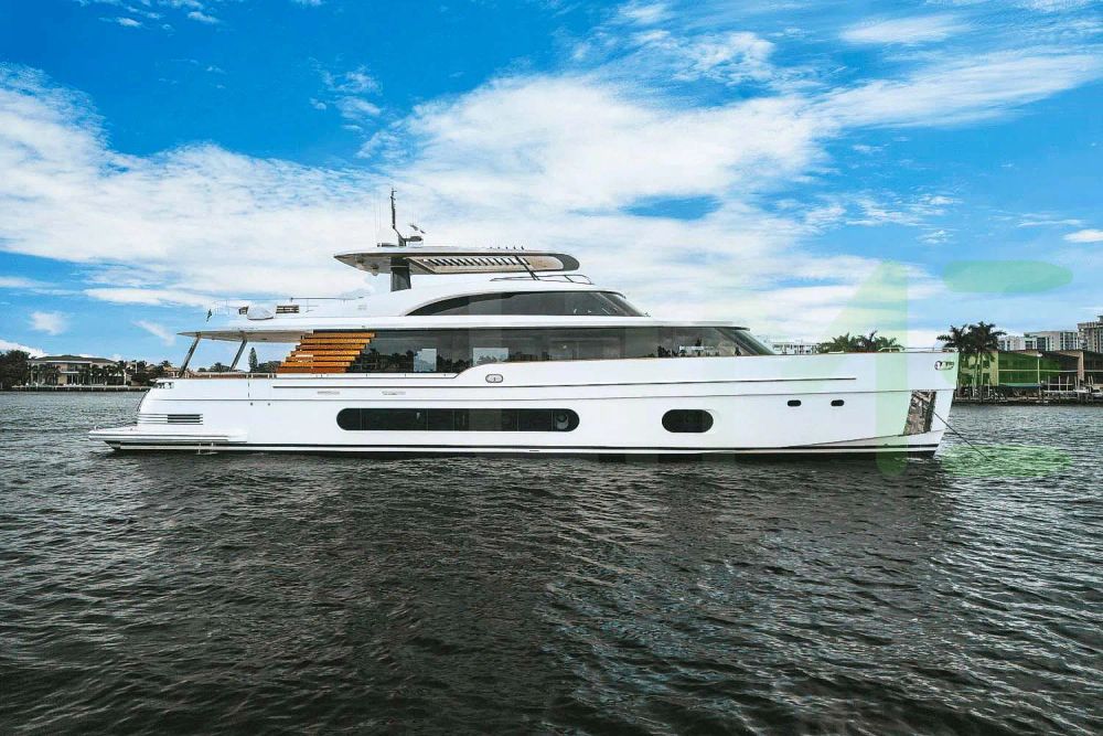 White Gubatimes yacht for sale and price, showing the details and features of the interior and exterior available for purchase from LIME Yachts and Brokerage located in Fort Lauderdale Florida.