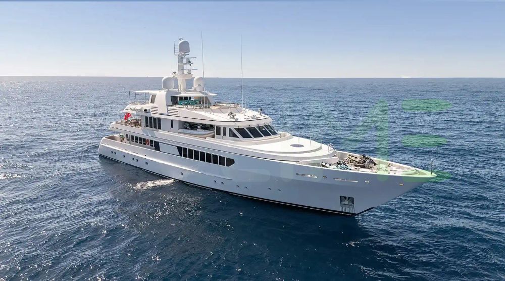 White Tasia yacht for sale and price, showing the details and features of the interior and exterior available for purchase from LIME Yachts and Brokerage located in Fort Lauderdale Florida.