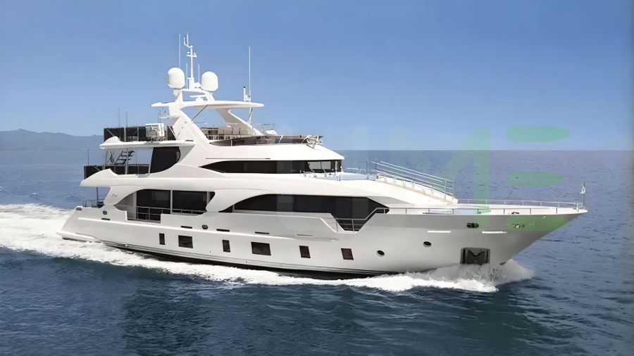 White Dylan Anne yacht for sale and price, showing the details and features of the interior and exterior available for purchase from LIME Yachts and Brokerage located in Fort Lauderdale Florida.