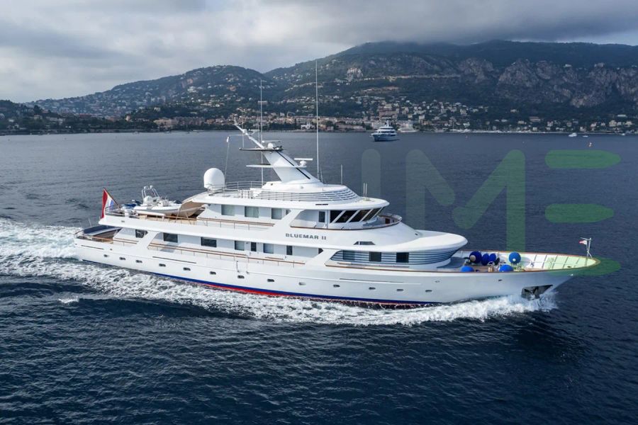 White Bluemar II yacht for sale and price, showing the details and features of the interior and exterior available for purchase from LIME Yachts and Brokerage located in Fort Lauderdale Florida.