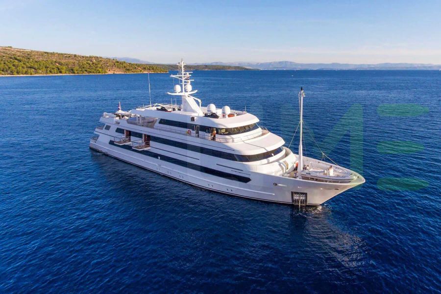 White Katina yacht for sale and price, showing the details and features of the interior and exterior available for purchase from LIME Yachts and Brokerage located in Fort Lauderdale Florida.
