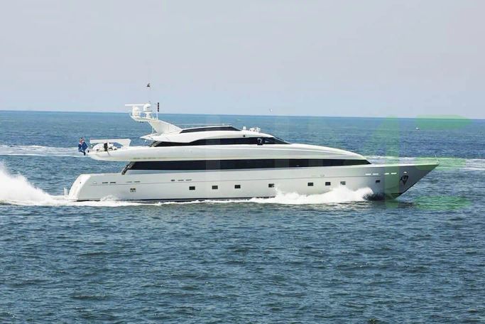 White Tamteen yacht for sale and price, showing the details and features of the interior and exterior available for purchase from LIME Yachts and Brokerage located in Fort Lauderdale Florida.