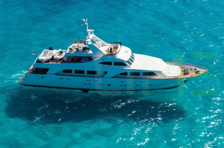 White Sunrise yacht for sale and price, showing the details and features of the interior and exterior available for purchase from LIME Yachts and Brokerage located in Fort Lauderdale Florida.
