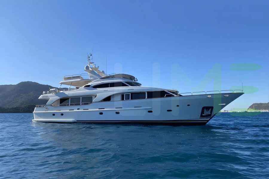 White Turk's yacht for sale and price, showing the details and features of the interior and exterior available for purchase from LIME Yachts and Brokerage located in Fort Lauderdale Florida.
