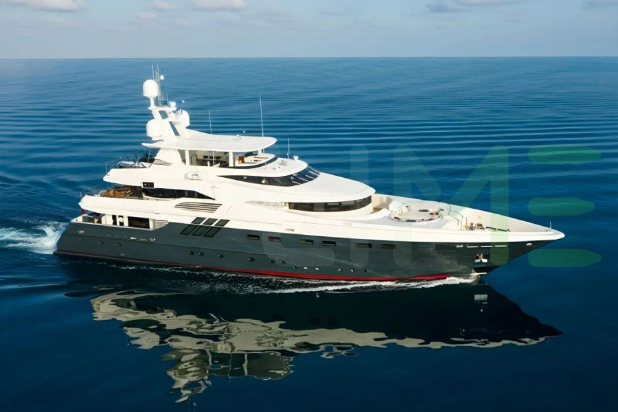 White Renegade yacht for sale and price, showing the details and features of the interior and exterior available for purchase from LIME Yachts and Brokerage located in Fort Lauderdale Florida.