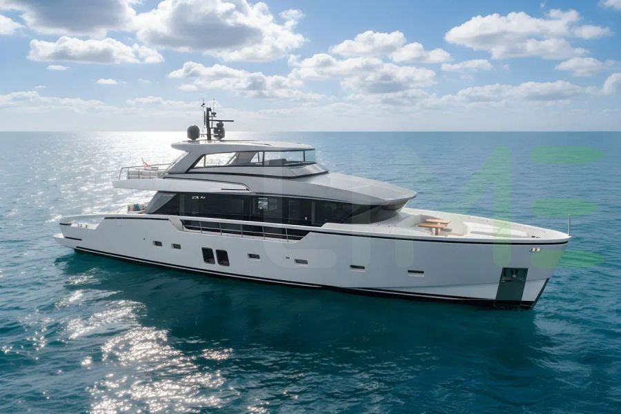 White Tesa yacht for sale and price, showing the details and features of the interior and exterior available for purchase from LIME Yachts and Brokerage located in Fort Lauderdale Florida.