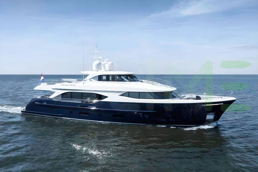 White Midnight Saga yacht for sale and price, showing the details and features of the interior and exterior available for purchase from LIME Yachts and Brokerage located in Fort Lauderdale Florida.