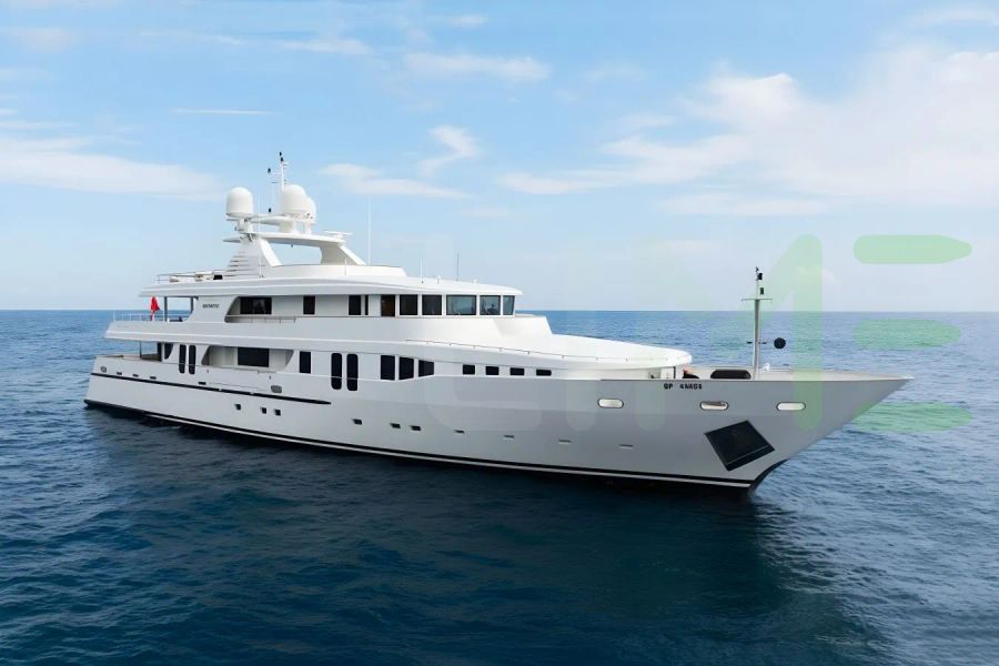 White New Master yacht for sale and price, showing the details and features of the interior and exterior available for purchase from LIME Yachts and Brokerage located in Fort Lauderdale Florida.
