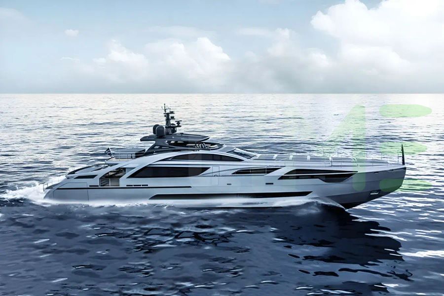 White El Cazador yacht - 141' (42m) Pershing offered by LIME Yachts and Brokerage of Ft Lauderdale, Florida.