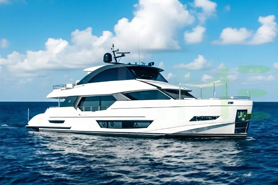 White Aquasition yacht for sale and price, showing the details and features of the interior and exterior available for purchase from LIME Yachts and Brokerage located in Fort Lauderdale Florida.