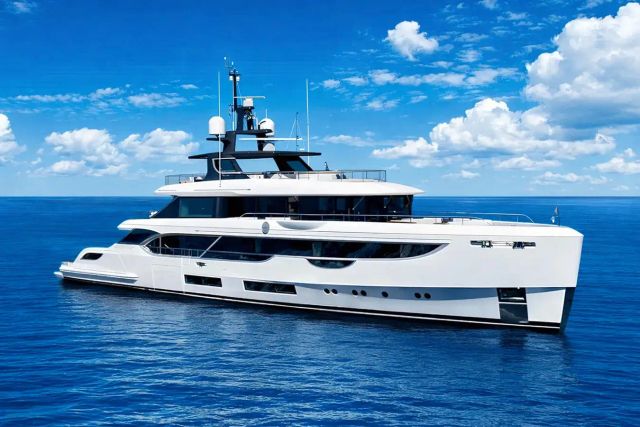 Northern Escape yacht, a 133 ft Benetti luxury superyacht underway, 40.8 meters, built in 2022.