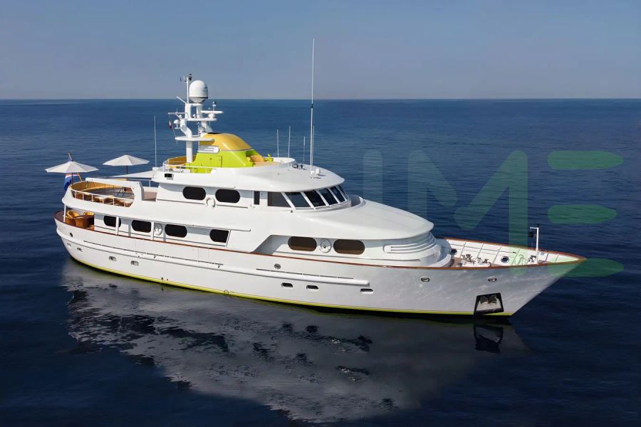 White Secret Love yacht for sale and price, showing the details and features of the interior and exterior available for purchase from LIME Yachts and Brokerage located in Fort Lauderdale Florida.
