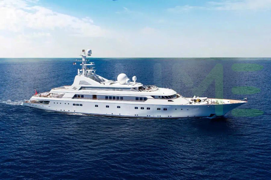 White Grand Ocean yacht for sale and price, showing the details and features of the interior and exterior available for purchase from LIME Yachts and Brokerage located in Fort Lauderdale Florida.