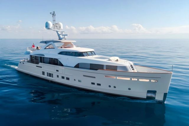 Solis 111 ft yacht (34m) Mulder for sale. Price, plans, specifications, builder. One of twelve top luxury yachts.