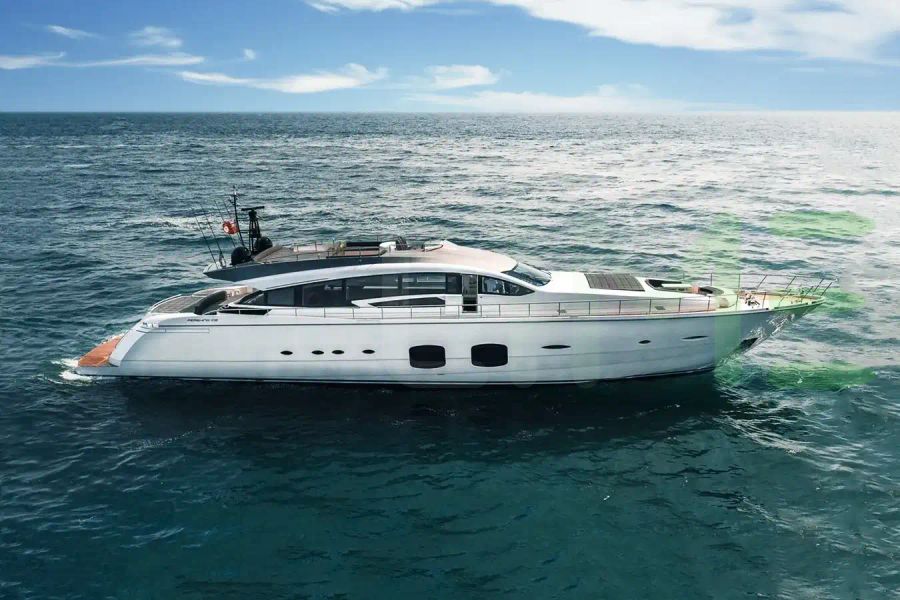 White Naav yacht for sale and price, showing the details and features of the interior and exterior available for purchase from LIME Yachts and Brokerage located in Fort Lauderdale Florida.