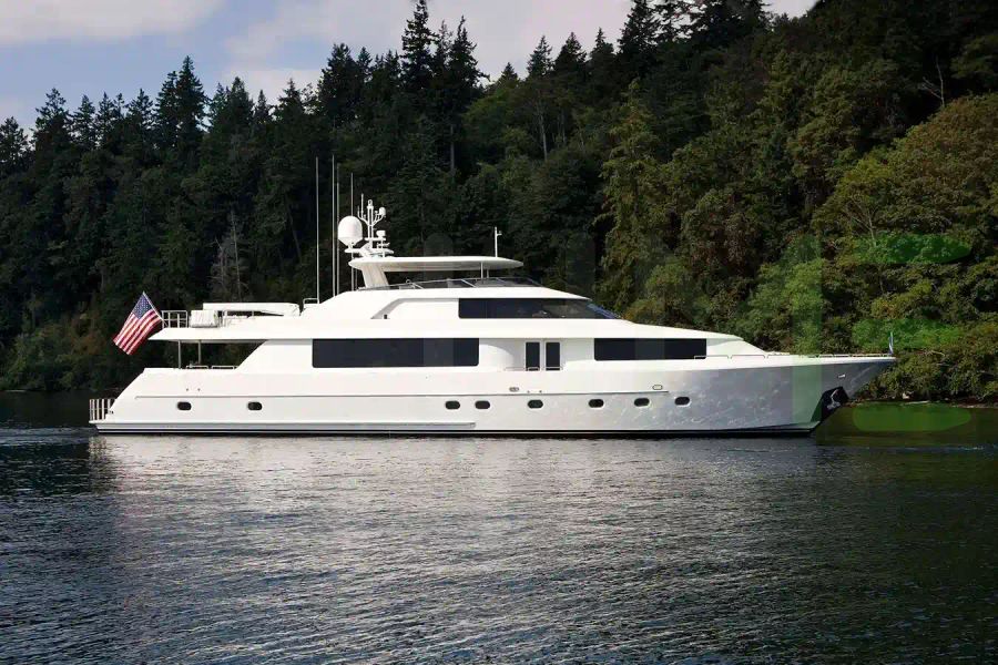 White Snowbored yacht for sale and price, showing the details and features of the interior and exterior available for purchase from LIME Yachts and Brokerage located in Fort Lauderdale Florida.