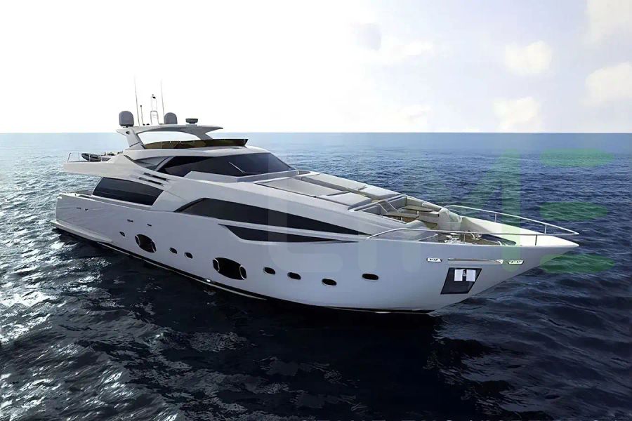White Uhud yacht - 100' (30m) Custom Line offered by LIME Yachts and Brokerage of Ft Lauderdale, Florida.