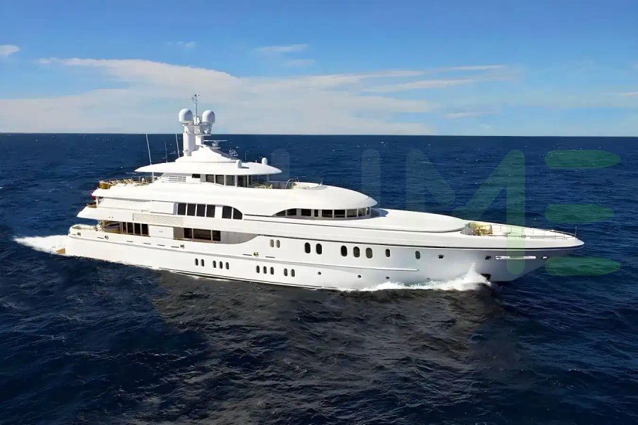 White Bella Vita yacht for sale and price, showing the details and features of the interior and exterior available for purchase from LIME Yachts and Brokerage located in Fort Lauderdale Florida.