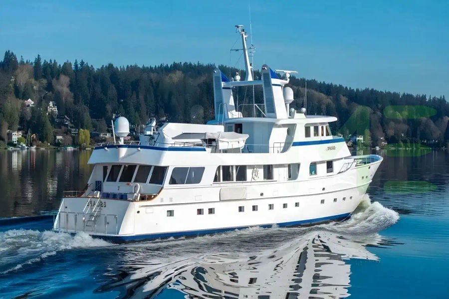 White Fortuna yacht for sale and price, showing the details and features of the interior and exterior available for purchase from LIME Yachts and Brokerage located in Fort Lauderdale Florida.