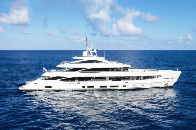 Mine Games 163 ft yacht (50m) Benetti for charter/rental. Cost, plans, interior. One of twelve best luxury yachts.