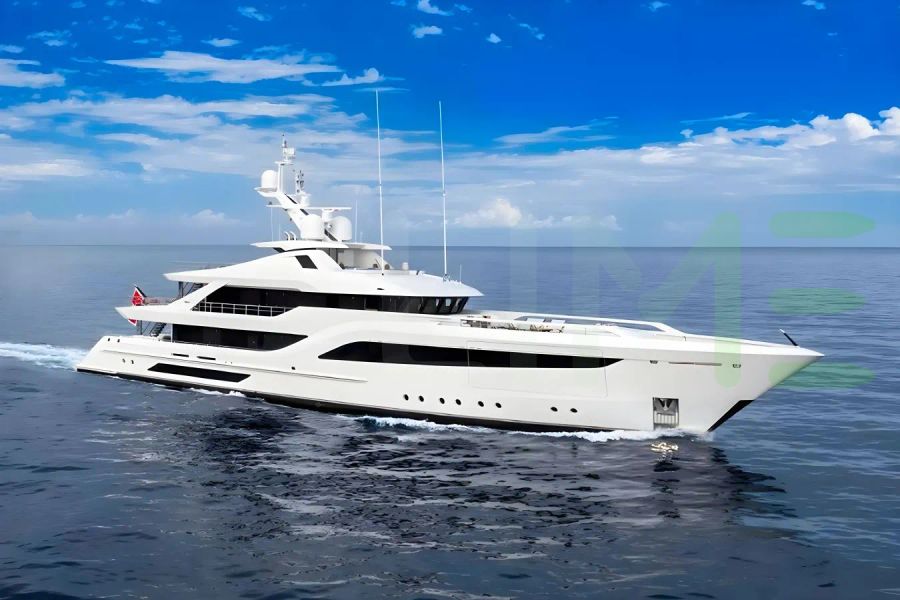 White Somnium yacht for sale and price, showing the details and features of the interior and exterior available for purchase from LIME Yachts and Brokerage located in Fort Lauderdale Florida.