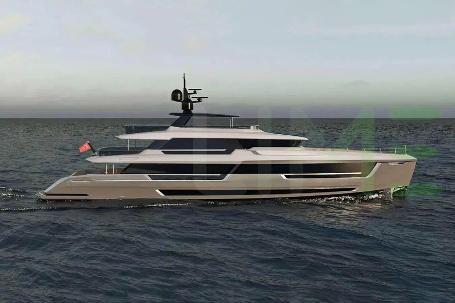 White Gisa yacht for sale and price, showing the details and features of the interior and exterior available for purchase from LIME Yachts and Brokerage located in Fort Lauderdale Florida.