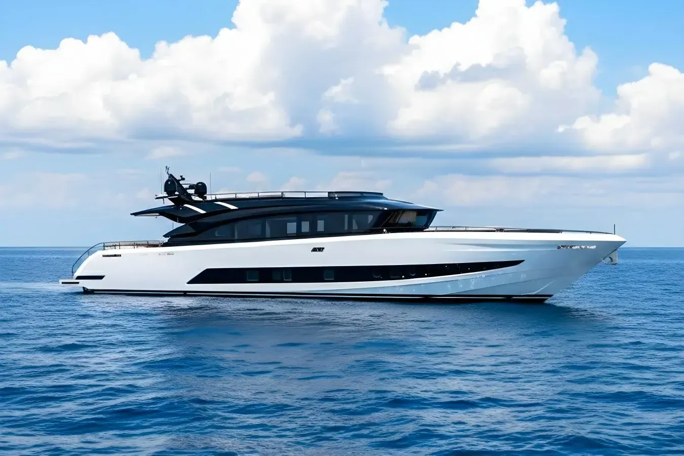 50 Shades of Play yacht, a 110 ft AB luxury superyacht underway, 33.7 meters, built in 2024.