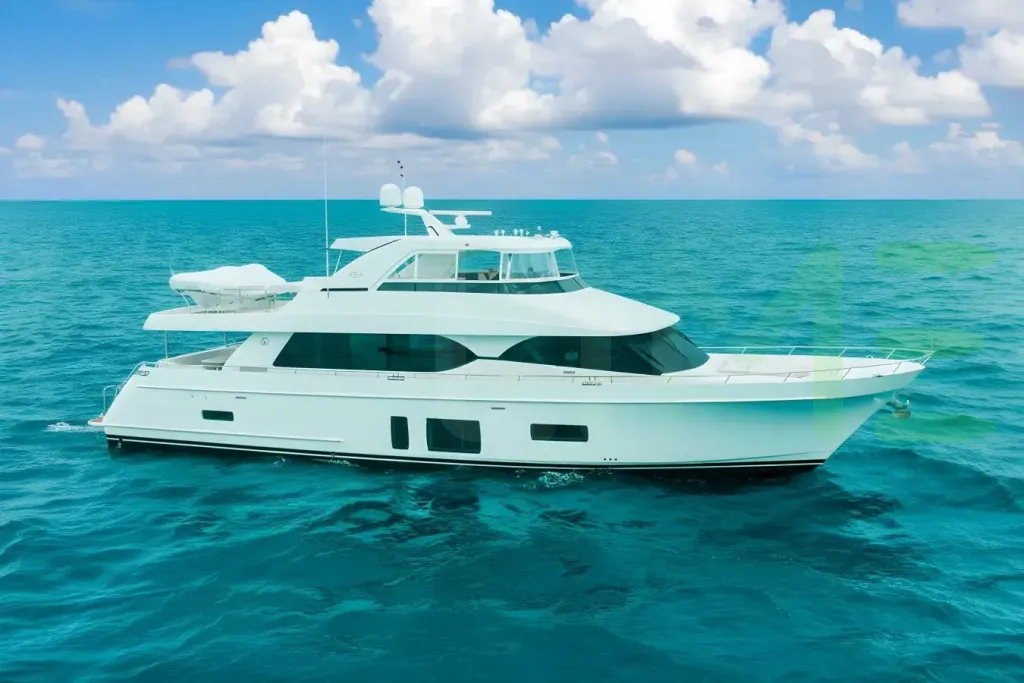 White 50Fifty yacht for sale and price, showing the details and features of the interior and exterior available for purchase from LIME Yachts and Brokerage located in Fort Lauderdale Florida.