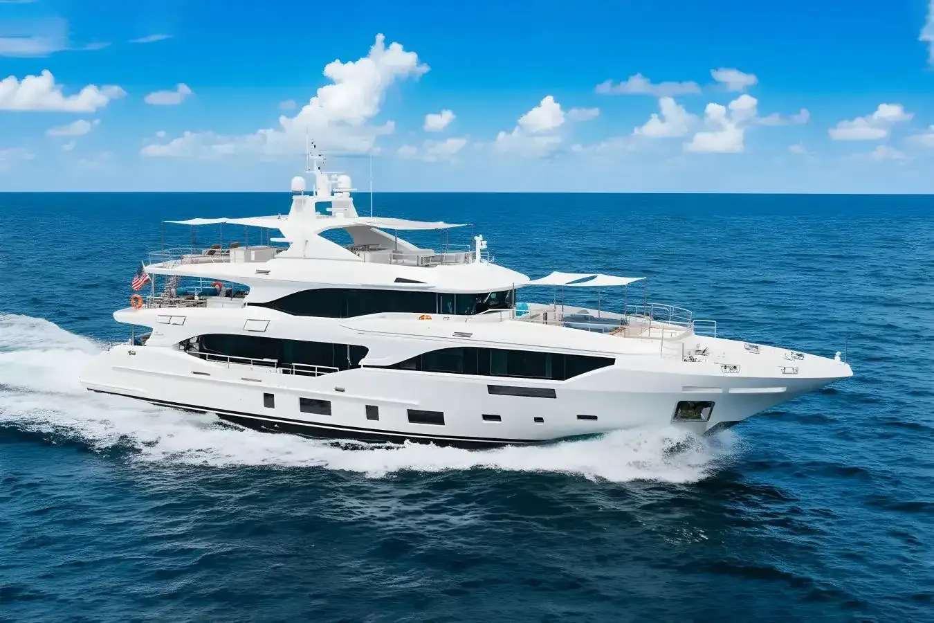 Abbentures III yacht, a 116 ft Benetti luxury superyacht underway, 35.5 meters, built in 2020.