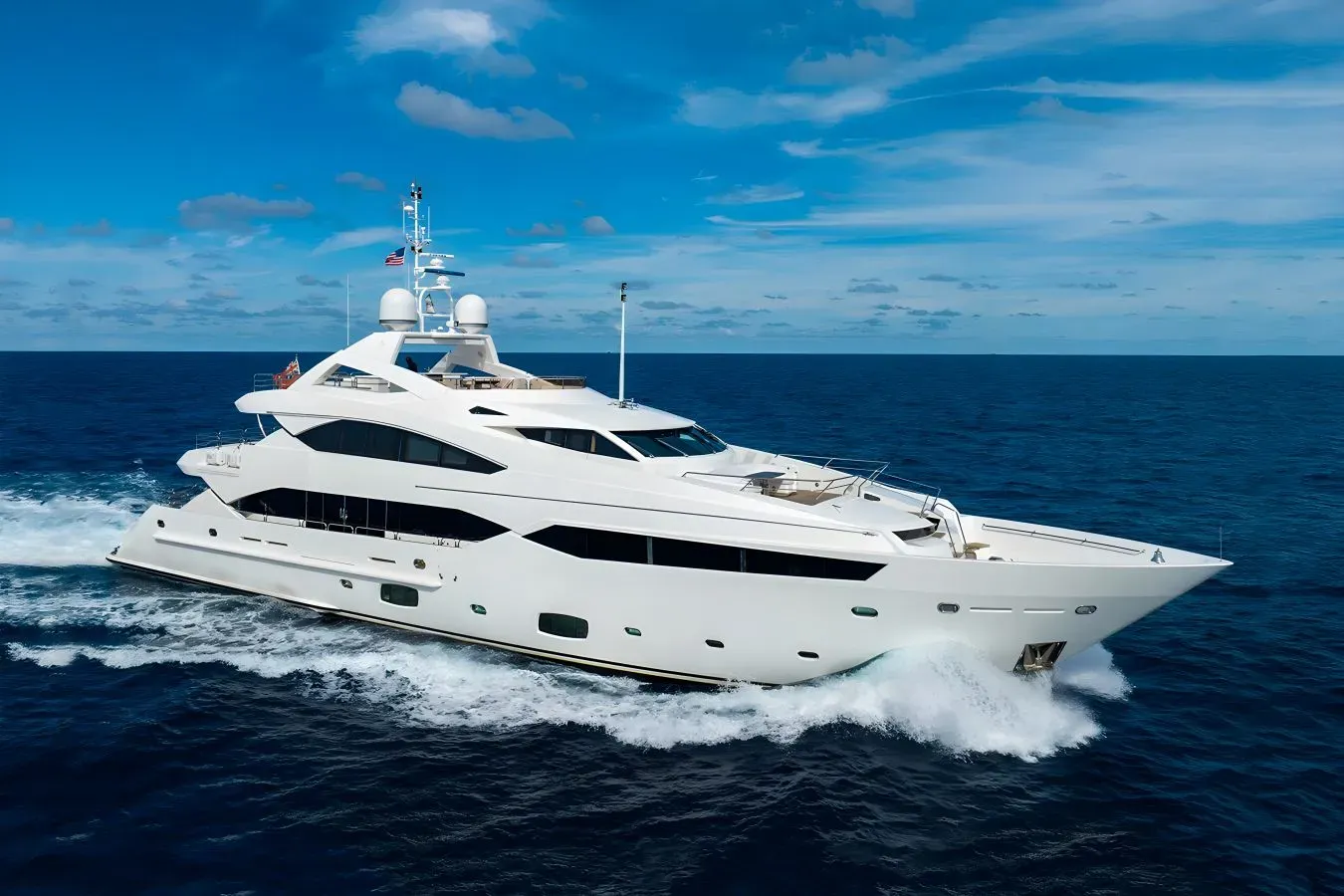 About Time yacht, a 131 ft Sunseeker luxury superyacht underway, 40.05 meters, built in 2010, 2025.