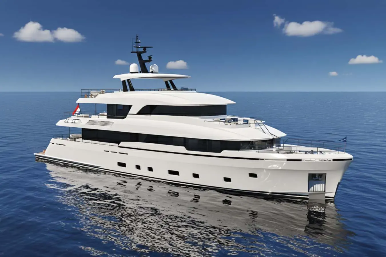 Accidental Success IV yacht, a 119 ft Moonen luxury superyacht underway, 36.3 meters, built in 2020.