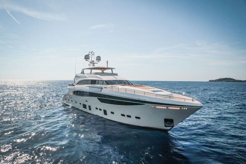 ACE 2 yacht, a 131 ft Princess luxury superyacht underway, 40.2 meters, built in 2015, 2020.