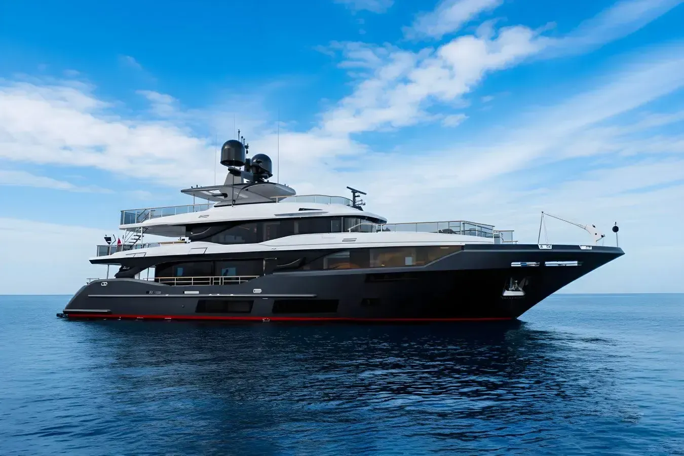Adva yacht, a 116 ft Benetti luxury superyacht underway, 35.5 meters, built in 2020, 2023.