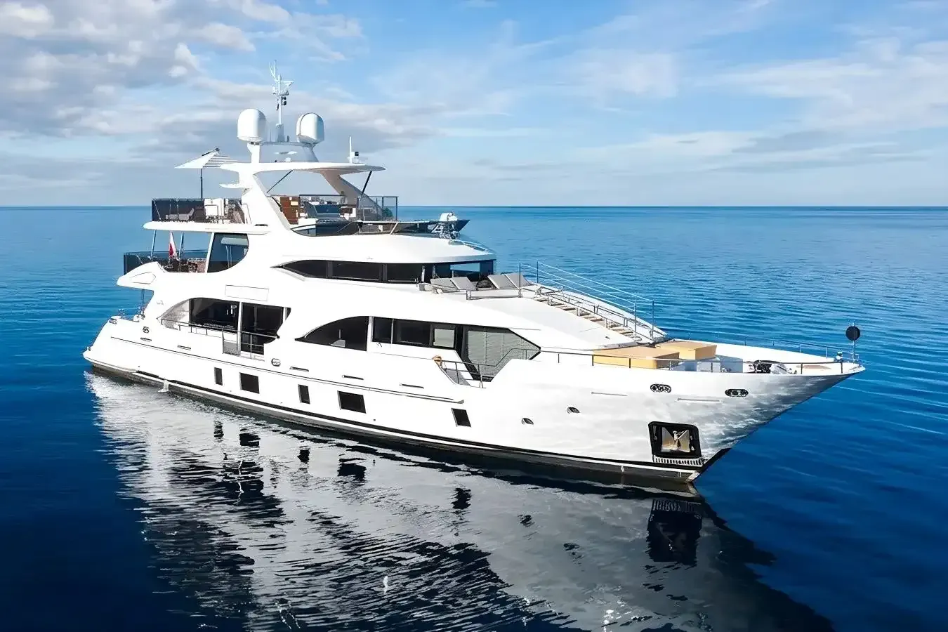 Afina yacht, a 108 ft Benetti Yachts luxury superyacht underway, 32.98 meters, built in 2017.