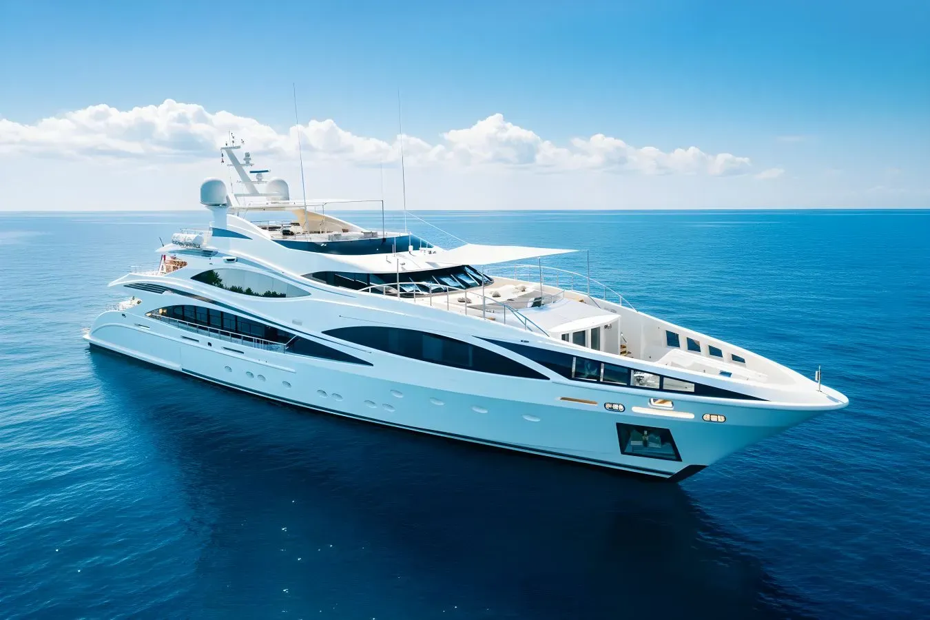 Africa I yacht, a 154 ft Benetti luxury superyacht underway, 47 meters, built in 2010, 2024.