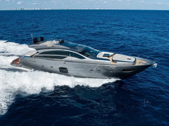 African Wild Dog 82 ft yacht (25m) Pershing for sale. Price, plans, specifications, builder. One of twelve top luxury yachts.