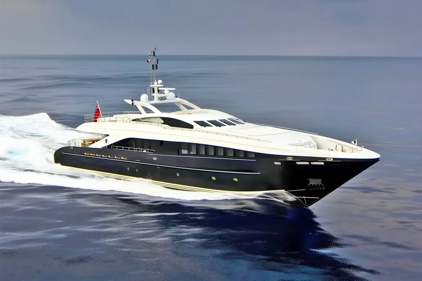Ailish V yacht, a 122 ft Heesen luxury superyacht underway, 37.3 meters, built in 2010, 2016.