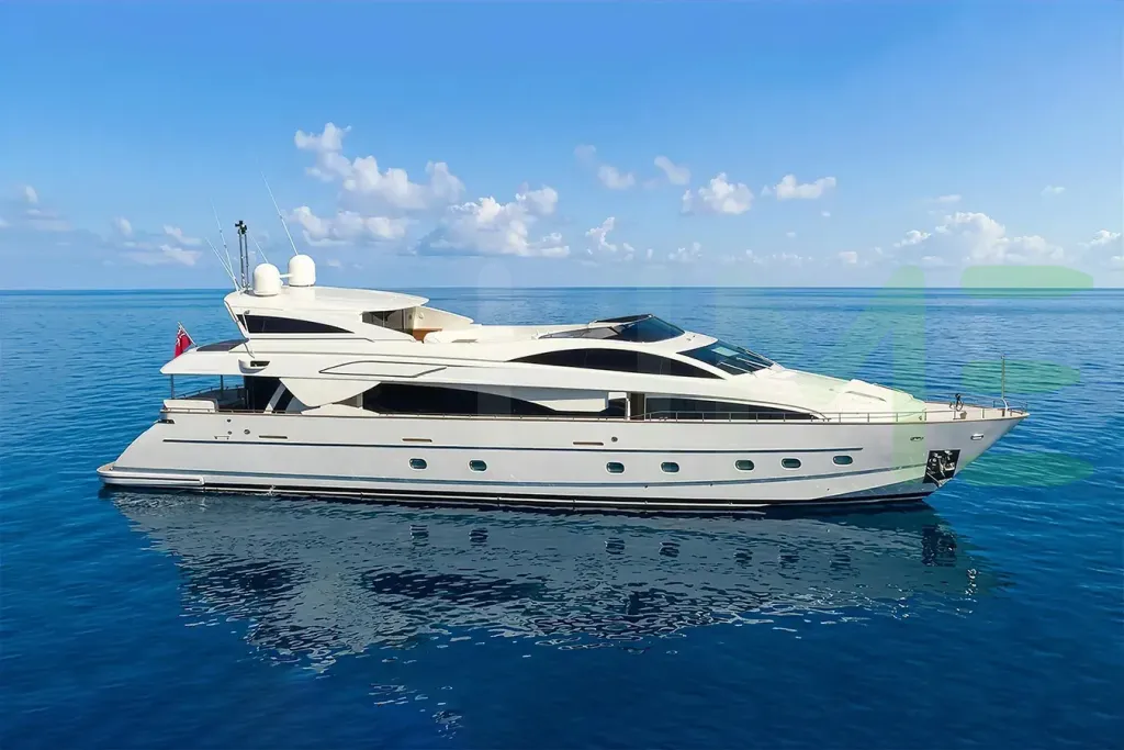White Al Mirqab II yacht for sale and price, showing the details and features of the interior and exterior available for purchase from LIME Yachts and Brokerage located in Fort Lauderdale Florida.
