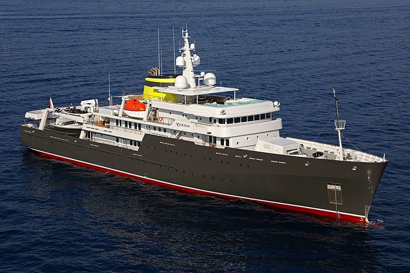 Albatross yacht, a 251 ft Piriou luxury superyacht underway, 76.6 meters, built in 2015.