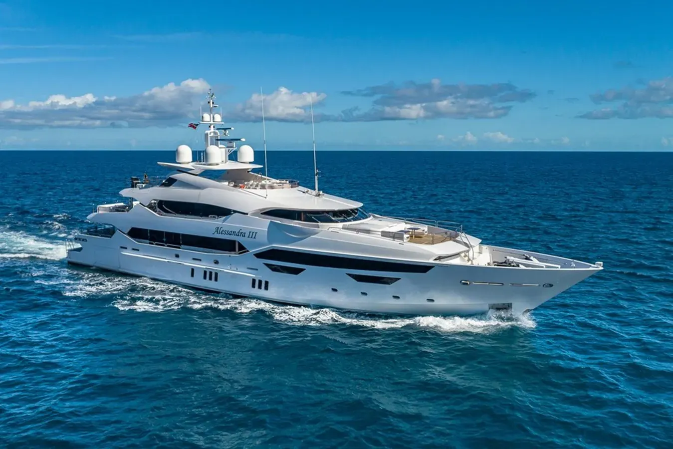 Alessandra III yacht, a 155 ft Sunseeker luxury superyacht underway, 47.25 meters, built in 2016, 2022.