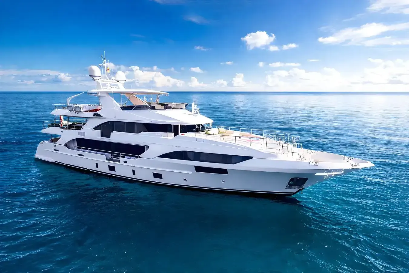 Alin I yacht, a 132 ft Benetti Yachts luxury superyacht underway, 40.24 meters, built in 2016.