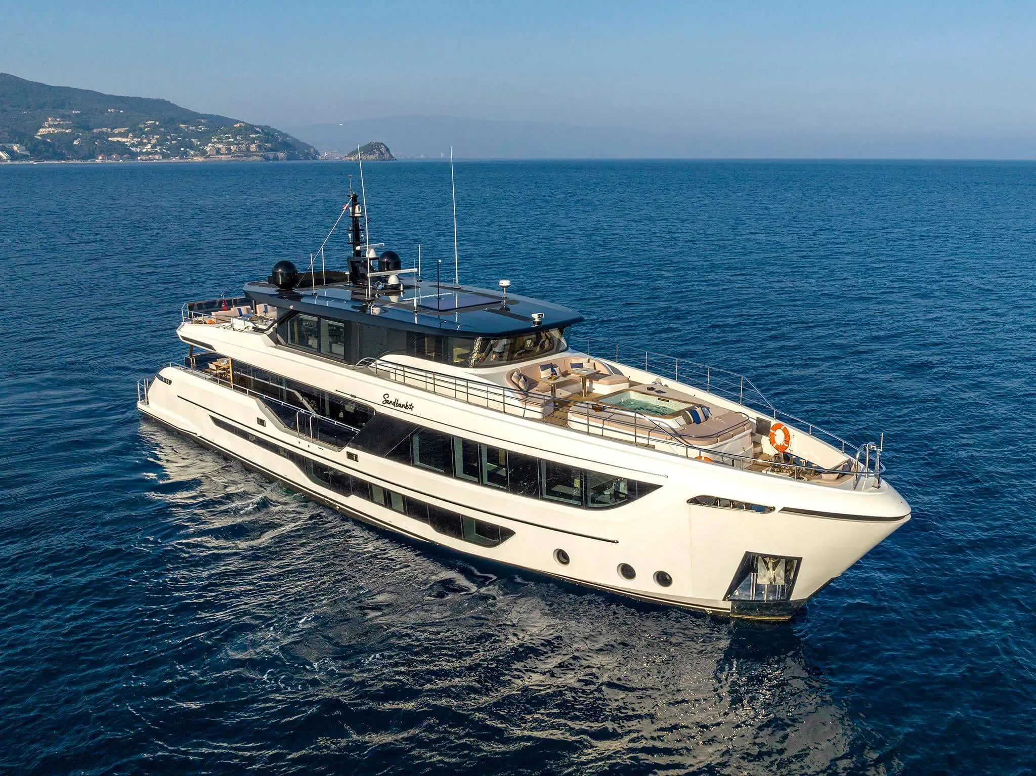 Alkhadra yacht, a 108 ft Gulf Craft luxury superyacht underway, 33.02 meters, built in 2023.